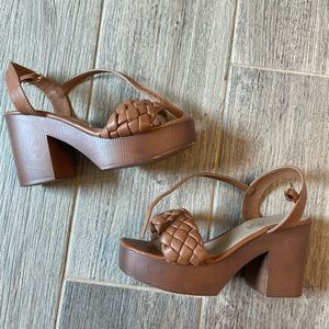 Braided, chunky heels